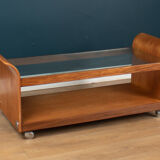 G plan tulip sleigh teak & glass coffee table 1960
