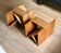 Pair of stools / side tables from Maison Regain, France, 1970s.