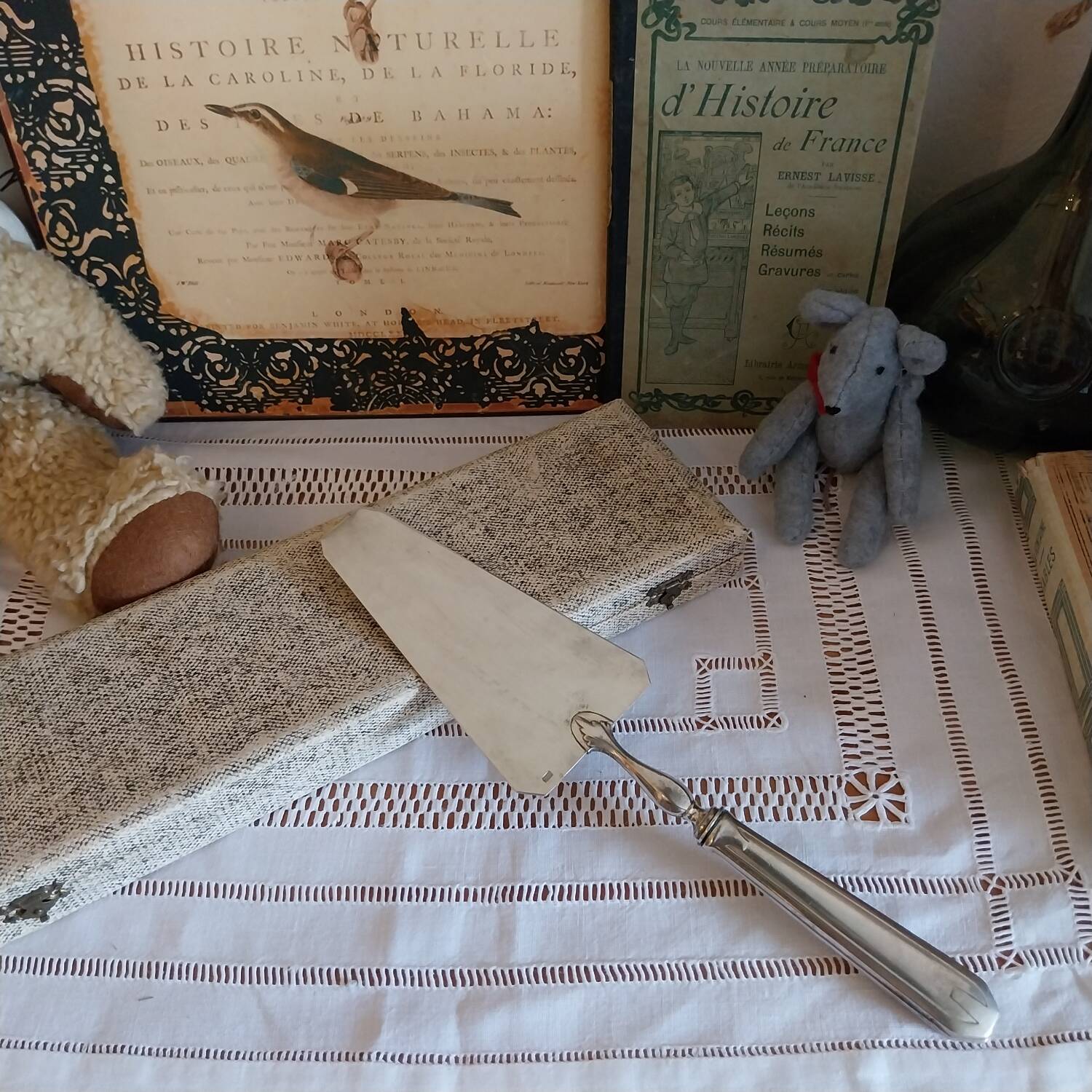 Antique silver-plated pie server
