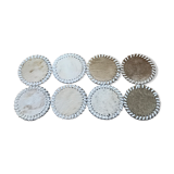 Set of 8 skin coasters