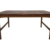 Table basse scandinave en teck massif par Yngvar Sandström - 1960