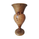 Turned wooden vase