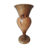 Turned wooden vase
