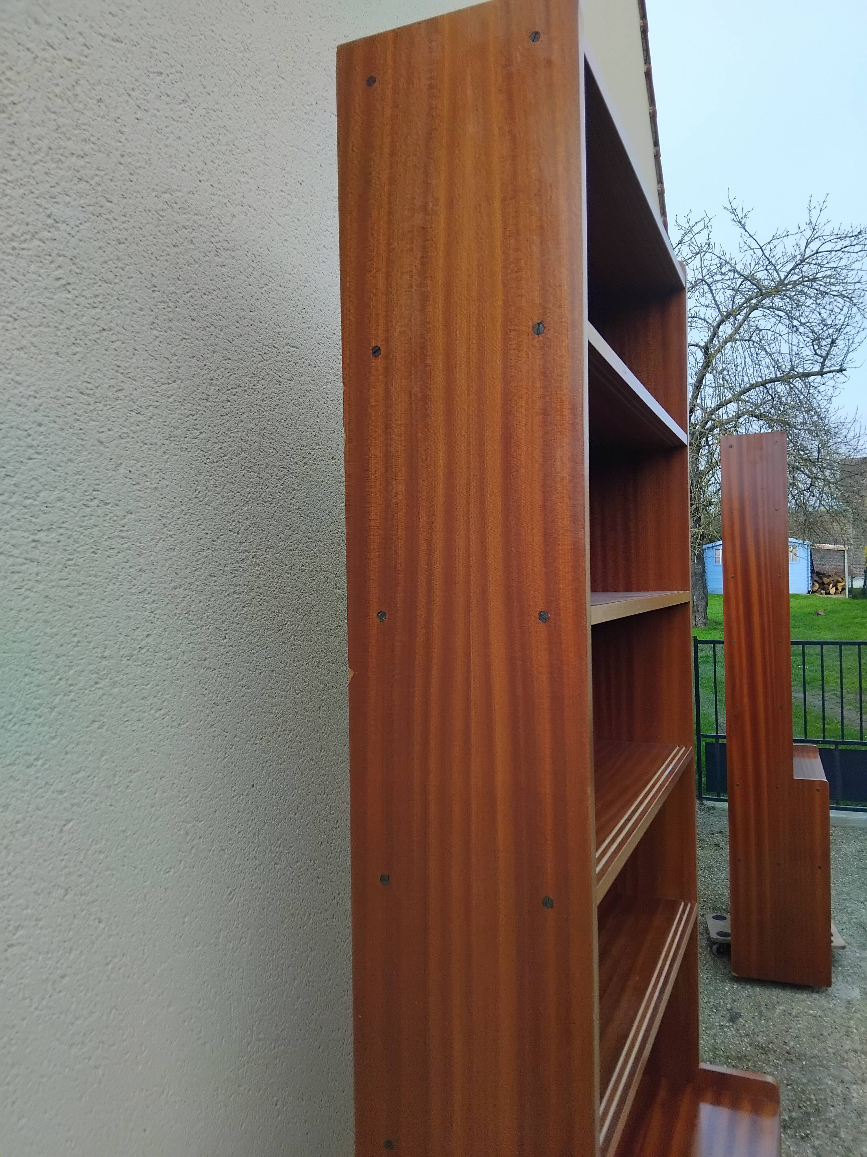 Vintage Scandinavian-style teak bookcase