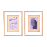 Duo de peintures sur papier ancien signées Eawy