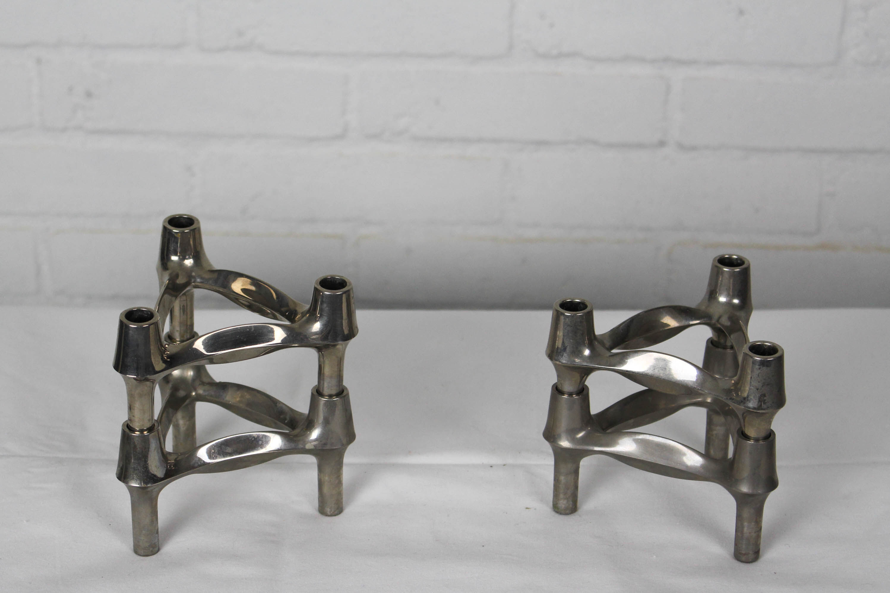 Set de 4 chandeliers chromés BMF Ditto Nagel années 1970