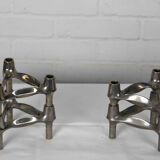 4 Chrome Candlesticks BMF Ditto Nagel, 1970s