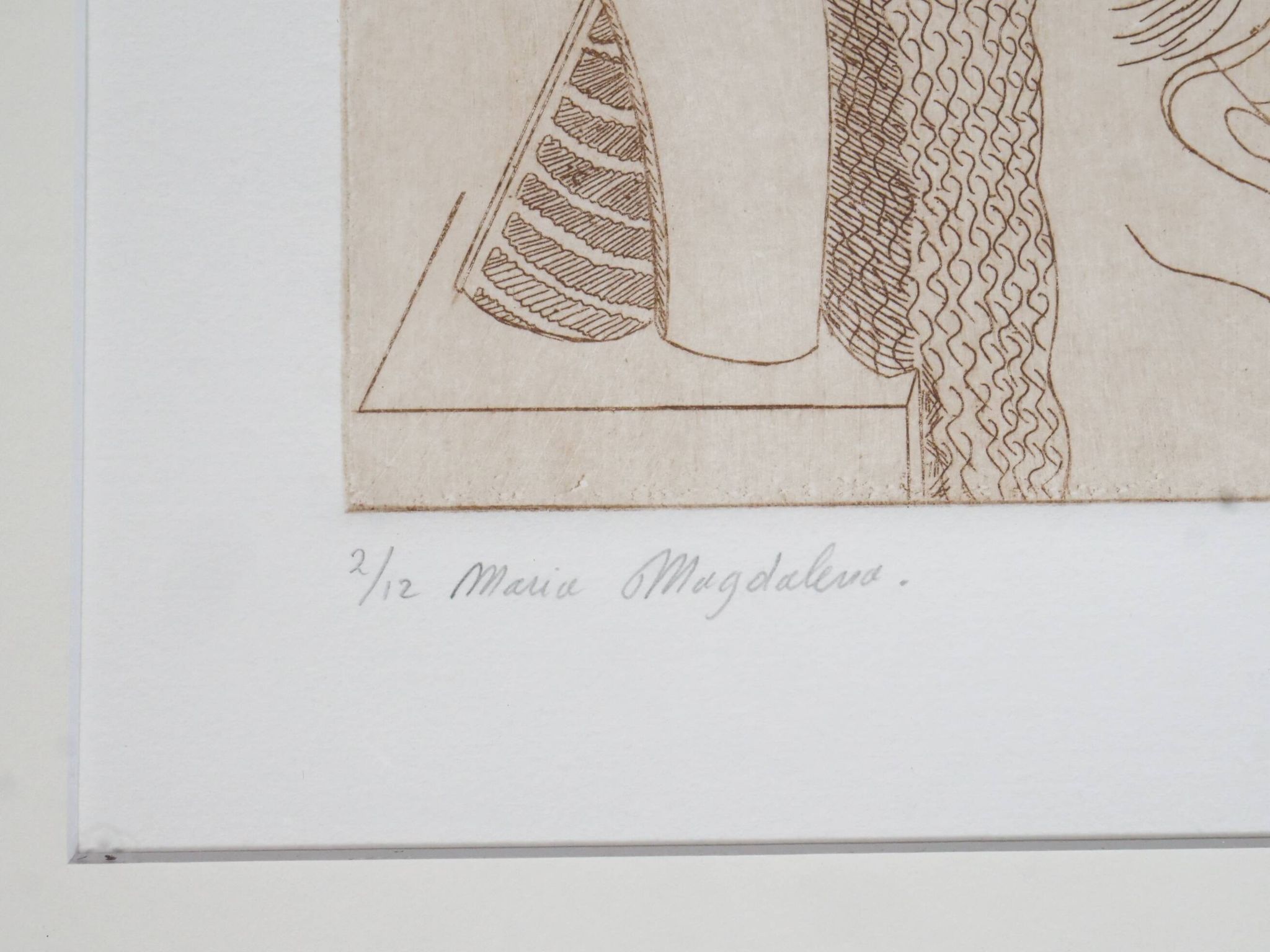 Art Print Lithograph: Mary Magdalene, Signed by Muffini, 1994