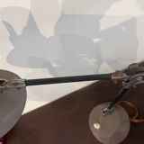 Vintage gray and black bakelite desk lamp
