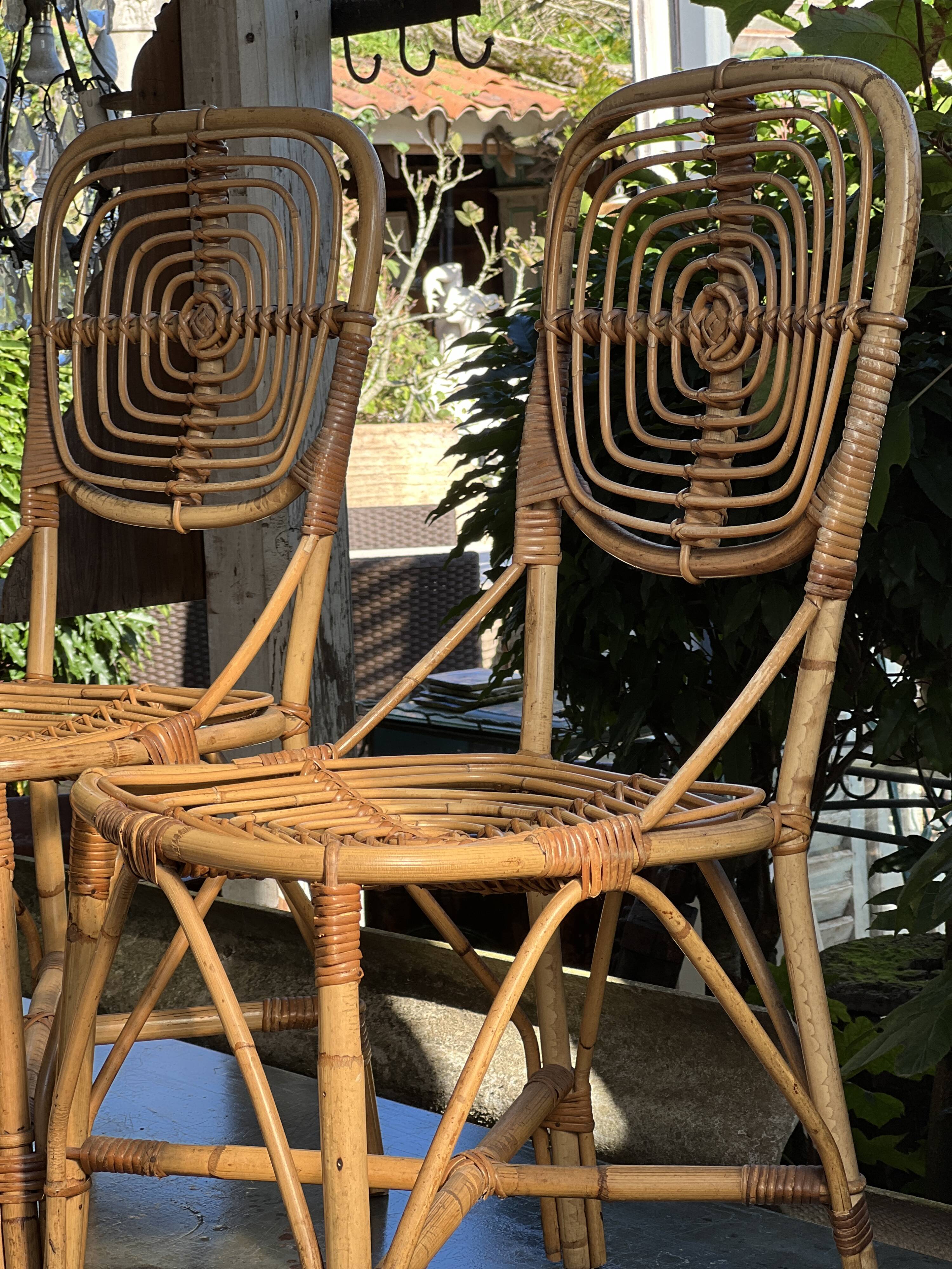 Pair of rattan chairs