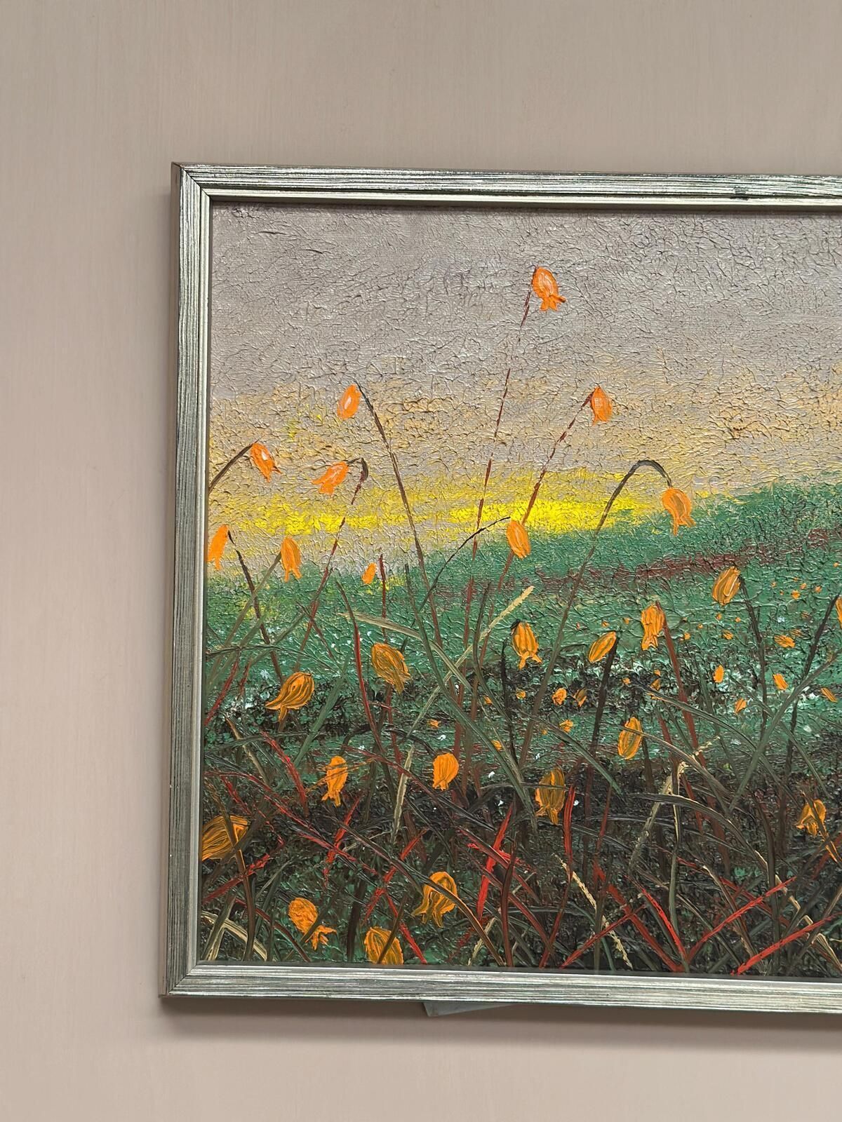 Original Swedish Oil On Canvas – “Bryum Argenteum” By Bruno Wiklund – Dated 1985 – Vintage & Framed – 45 × 37 Cm (17.7" × 14.6")