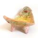 Empty ceramic pocket signed LB for Bernard Lecuyer fish shape 1960s