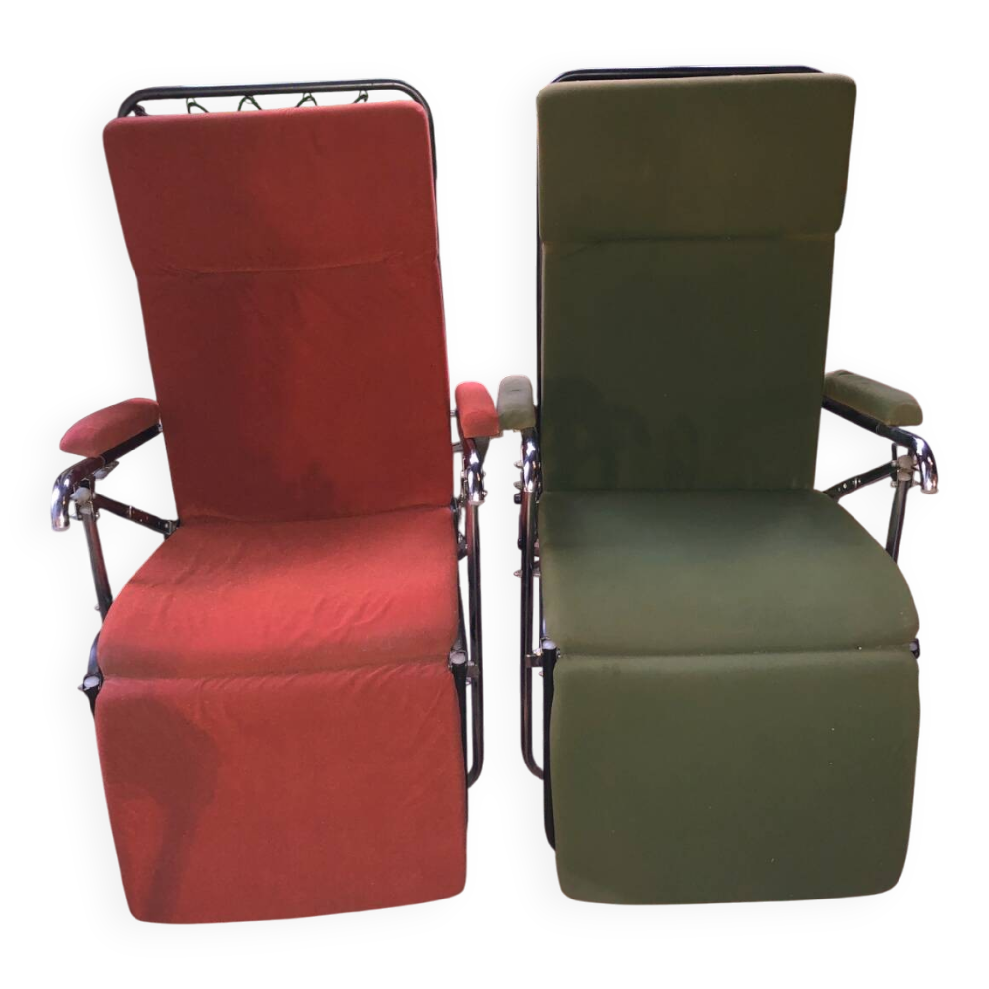 Pair of vintage Pierson reclining armchairs