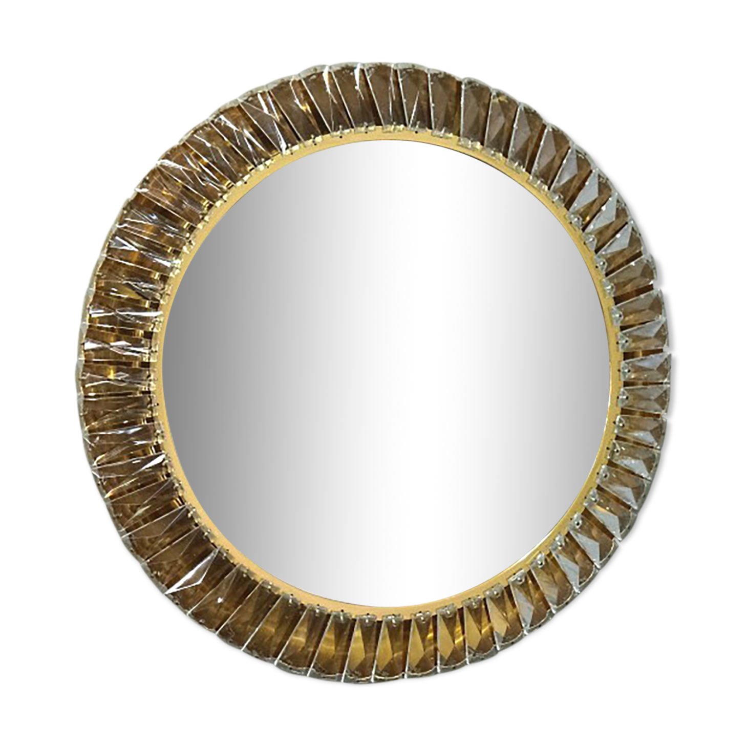 Gilded Mirror with Bakalowits Crystals from Palwa, 1960