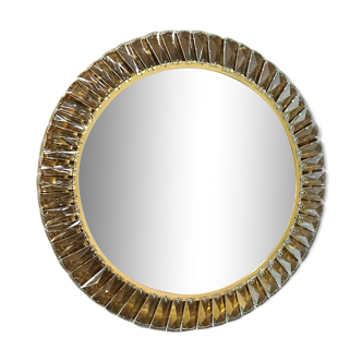 Gilded Mirror with Bakalowits Crystals from Palwa, 1960