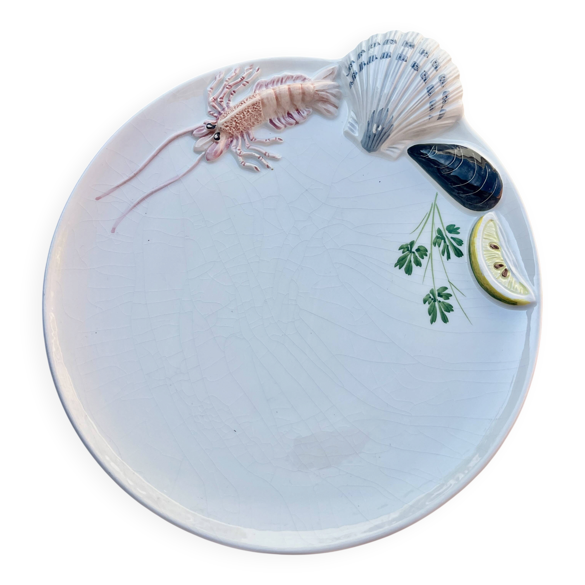 Service of 6 seafood plates Bassano Keramik – Velar – Italy