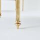 Pair of neoclassical brass leather side tables style Maison Jansen 1970