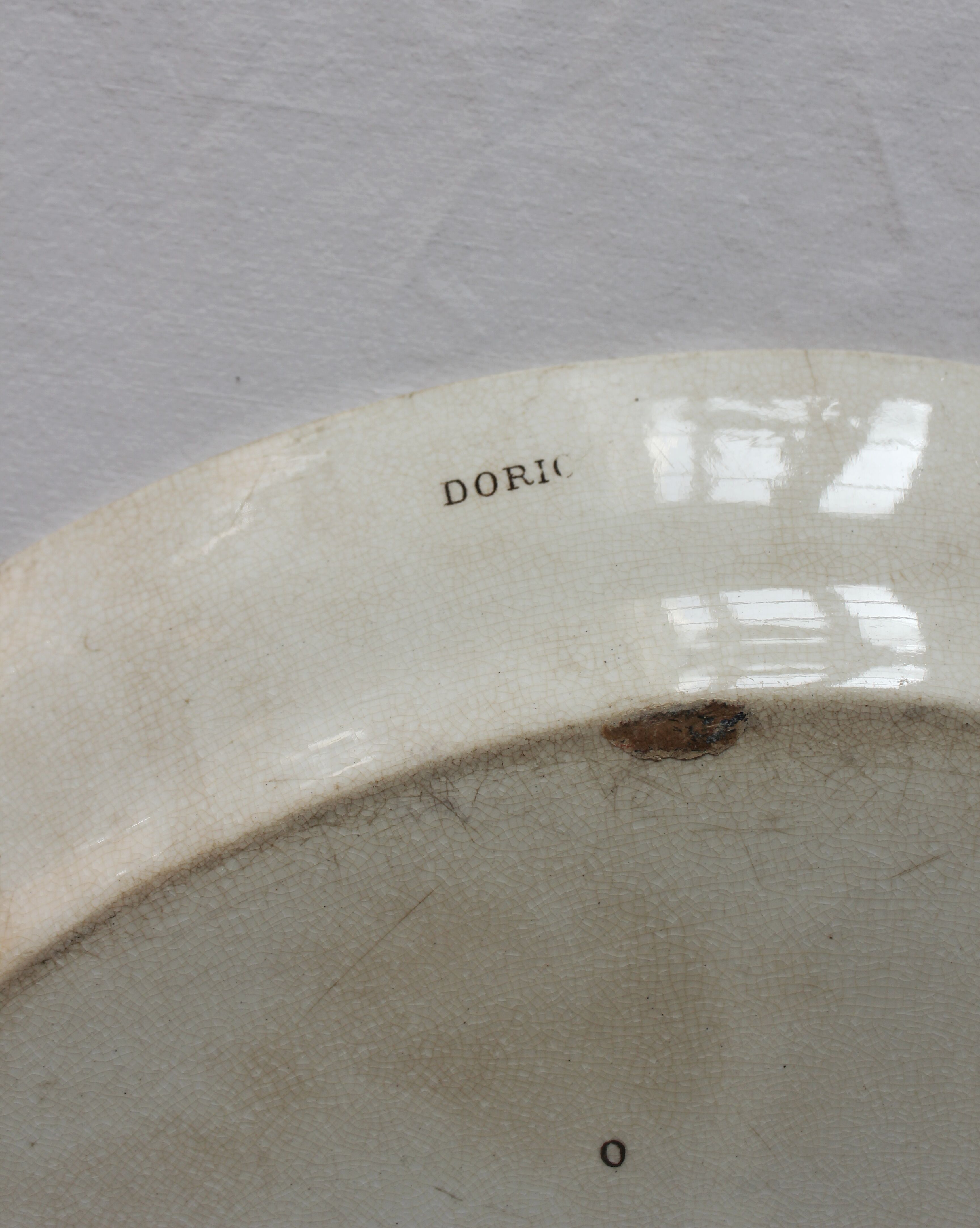 Oval flat in iron earth brown brown decoration