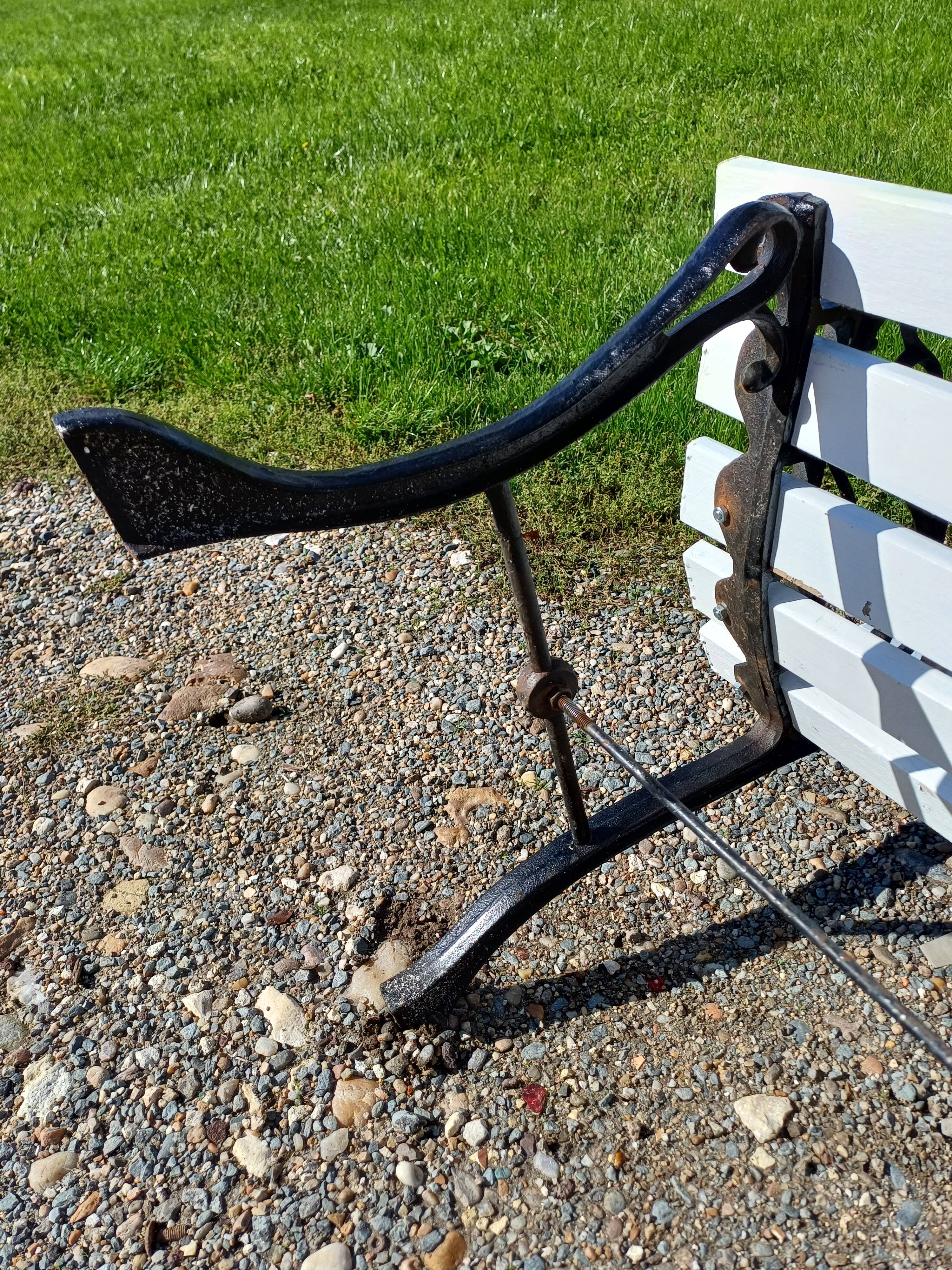 1900 Cast Iron and Wood Bench