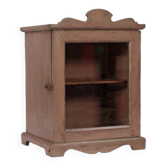 Bedside showcase small pink furniture old teak piece and original patina india
