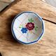 Antique salad bowl / fruit bowl on a pedestal in Gien earthenware