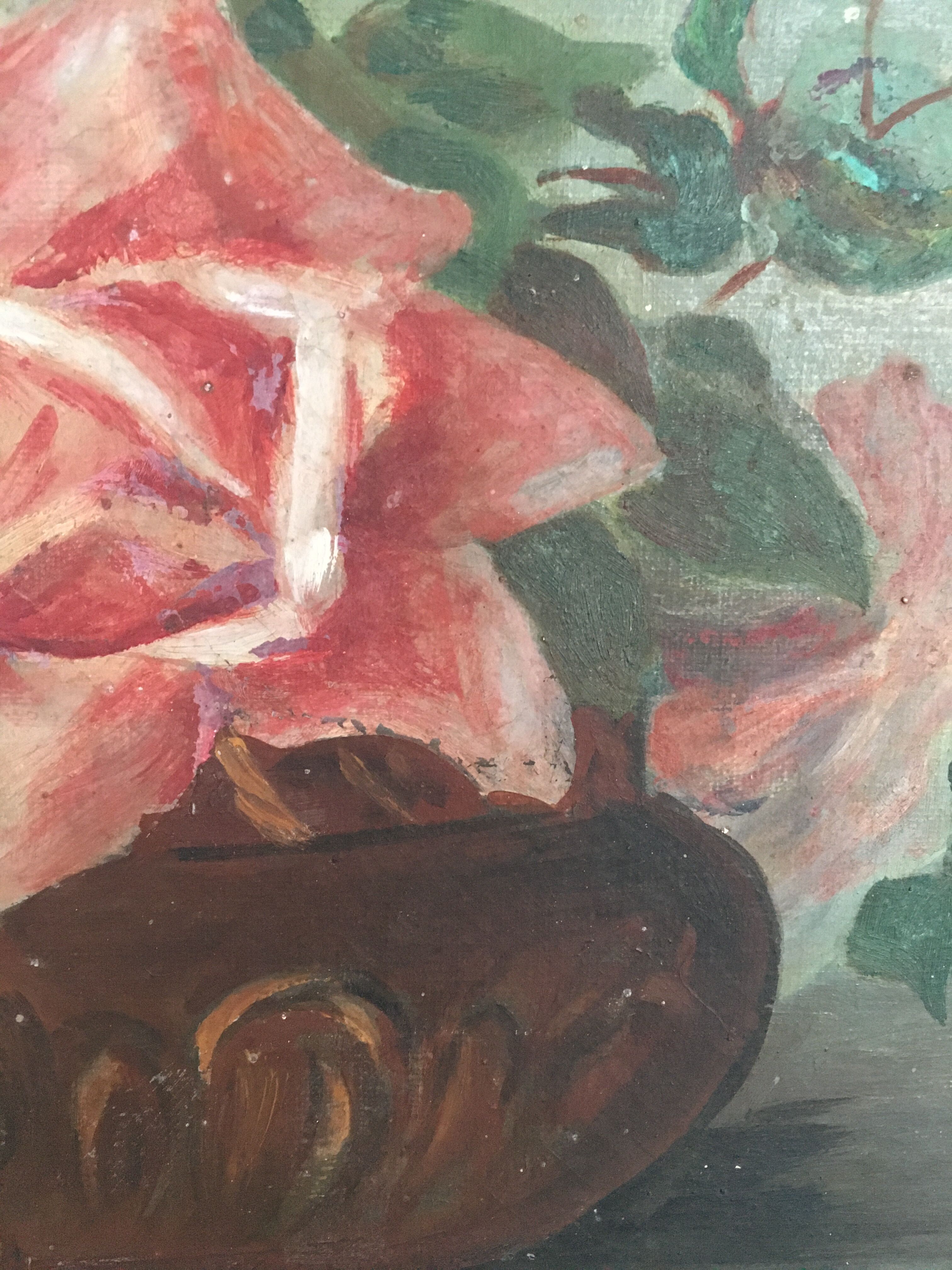 Oil on canvas signed on chassis, early 20th century