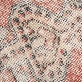 3x6 Rug For Laundry Room Red Beige Antique Vintage Rug, 110x193Cm SK 2797