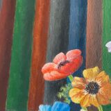 Old painting bouquet of anemones