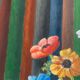 Tableau ancien bouquet d’anémones