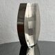 Decorative stainless steel vase with geometrical shapes imprinted, 1970's