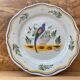 Old quimper henriot ceramic plate vintage bird decor #b190