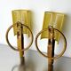 Pair of mid-century rattan wall sconces, Italy, circa 1960s