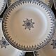 Saint Amand Primax flat plates, blue ironstone with Arabesque decoration.