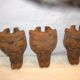 3 old cast iron bathtub legs height 14cm