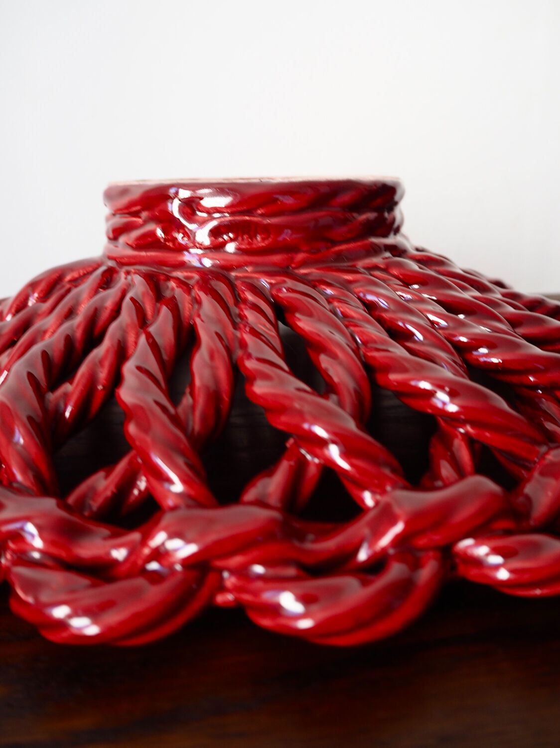 Fruit dish in majolica Cerenne Vallauris