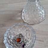 Glass pear candy box