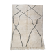 Moroccan Berber carpet Beni Ouarain ecru with graphic patterns 260x168cm