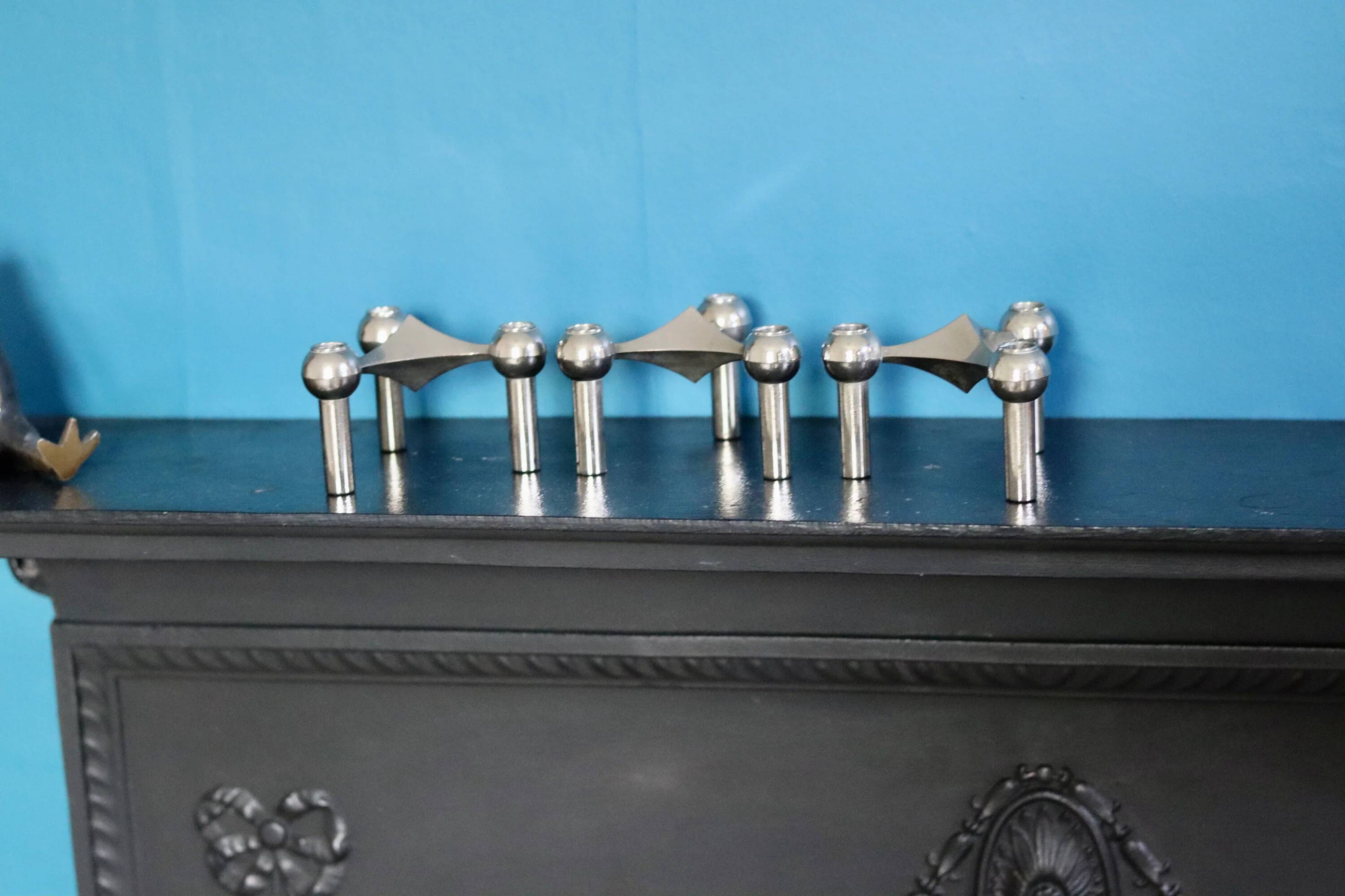 Trio of 1960's vintage candle holder by Stoff Nagel