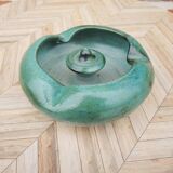 Ancien cendrier en céramique verte Jean Marais