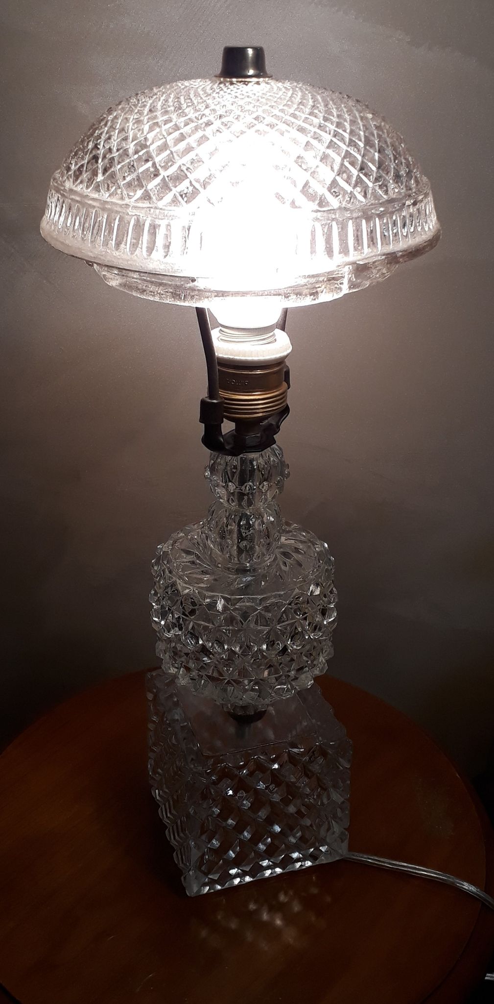 Transludid crystal lamp from 1960 a70s