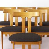 Set of 6 Danish 'T' shaped chairs – 1960s Mid-Century Modern Design