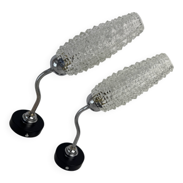 Pair of vintage swan neck wall lights