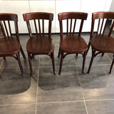 Suite of 4 vintage Baumann bistro chairs