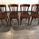 Suite de 4 chaises de bistrot Baumann vintage