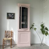 Vitrine haute rose poudrée
