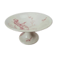 Large footed compote Gien model Iris with red floral decoration.