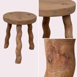 Vintage turned leg tripod stool 1960