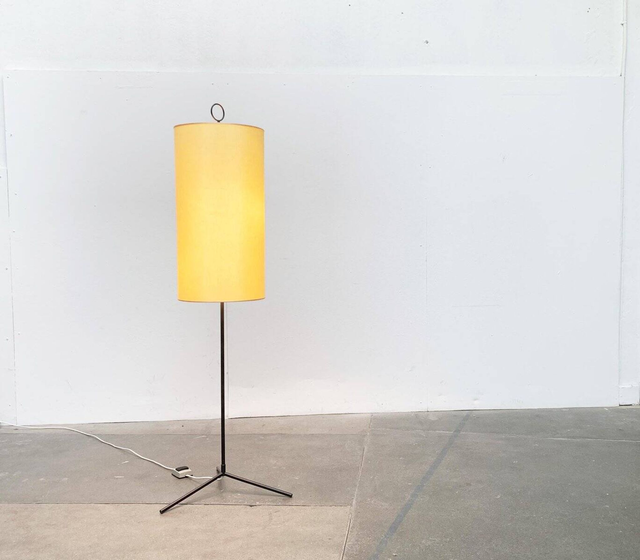 Mid-century minimalist tripod floor lamp