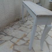 Vintage grey cotton console. This elegant console has been renovated.
