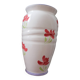 Vintage painted red flower ceramic vase